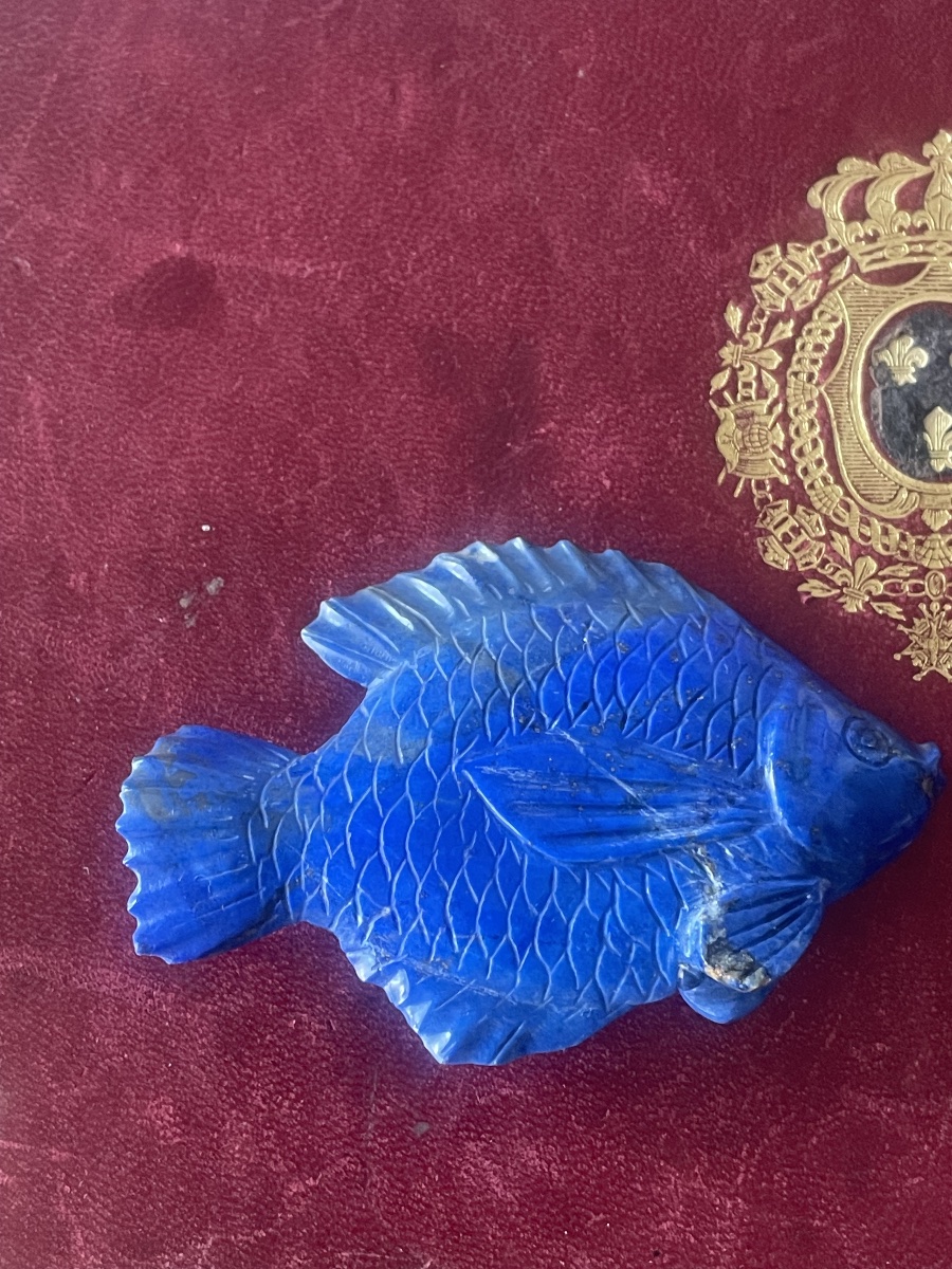 Lapis Lazuli Fish Sculpture -photo-2