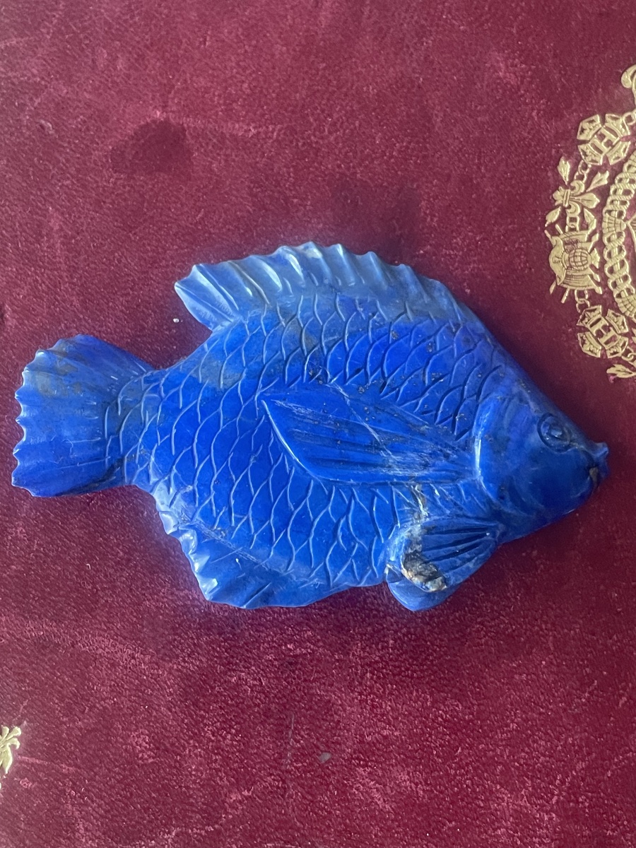 Lapis Lazuli Fish Sculpture -photo-4