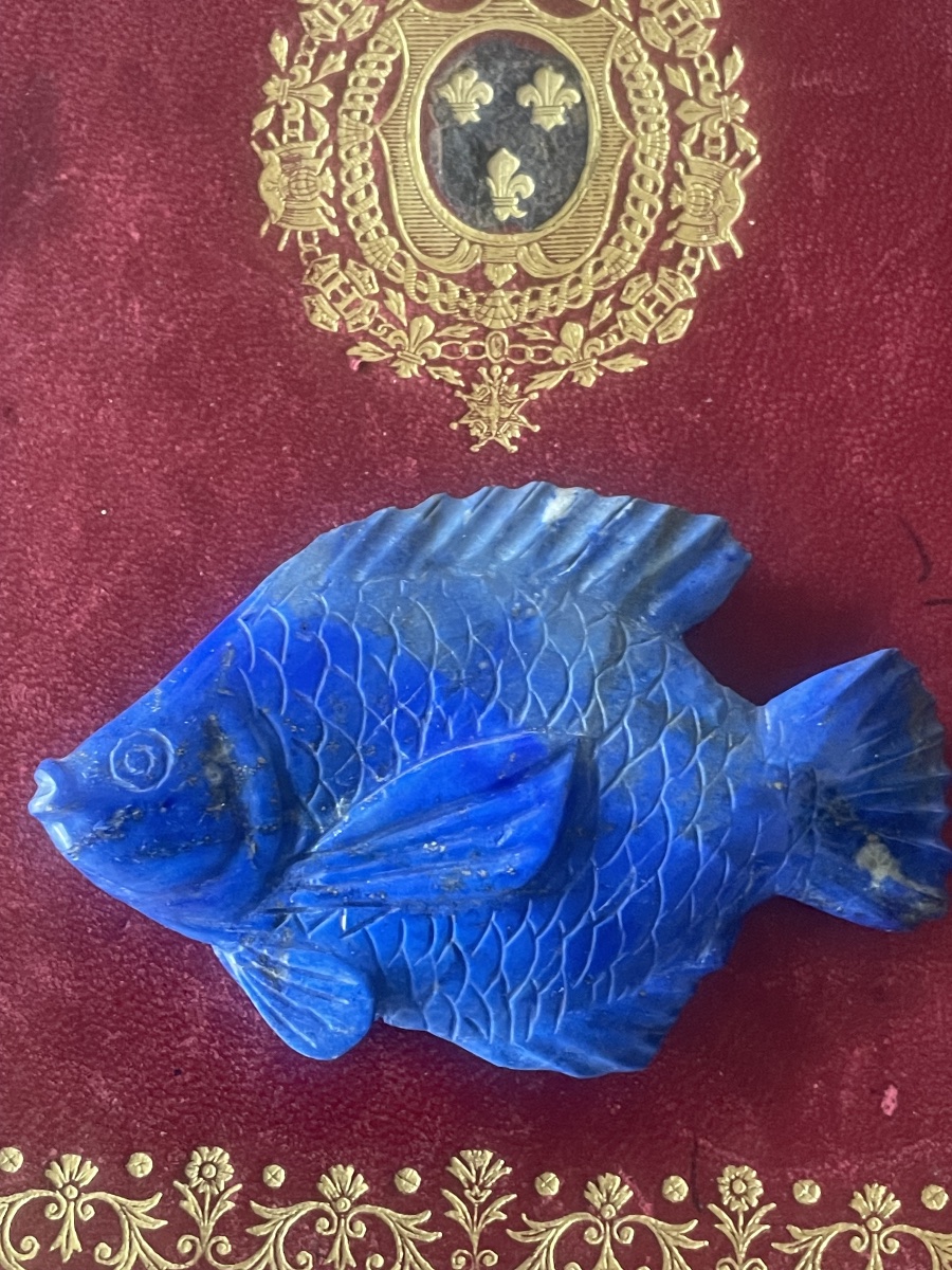 Lapis Lazuli Fish Sculpture -photo-2