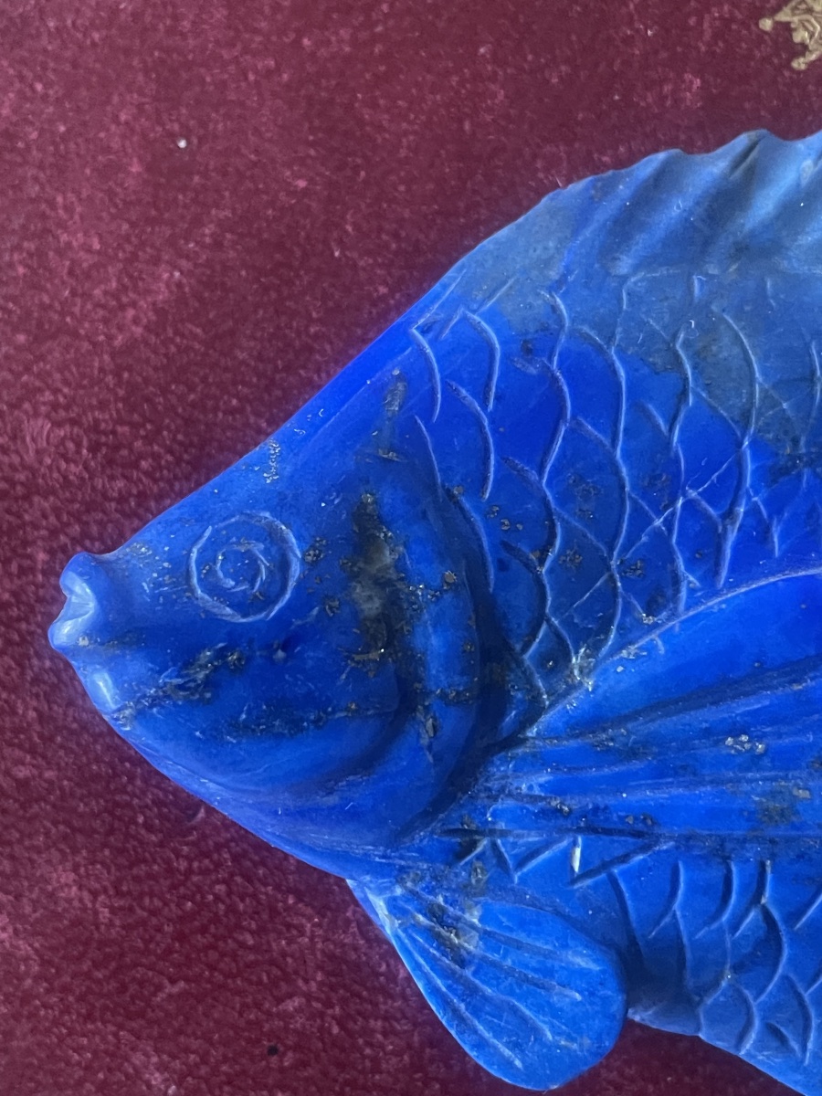 Lapis Lazuli Fish Sculpture -photo-4