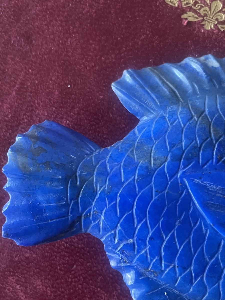 Lapis Lazuli Fish Sculpture -photo-6