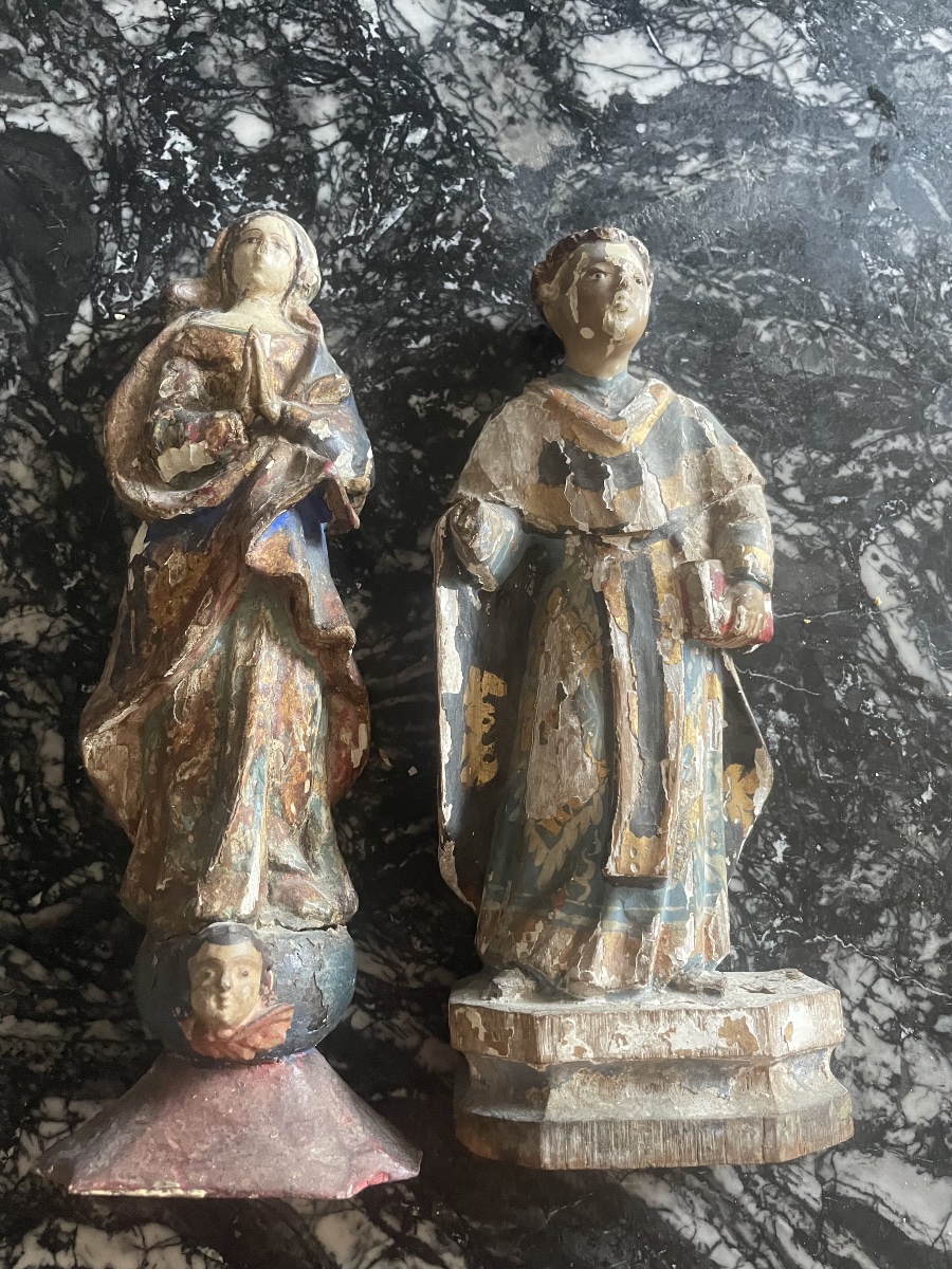 Deux Statuaires religieux XVIII eme 