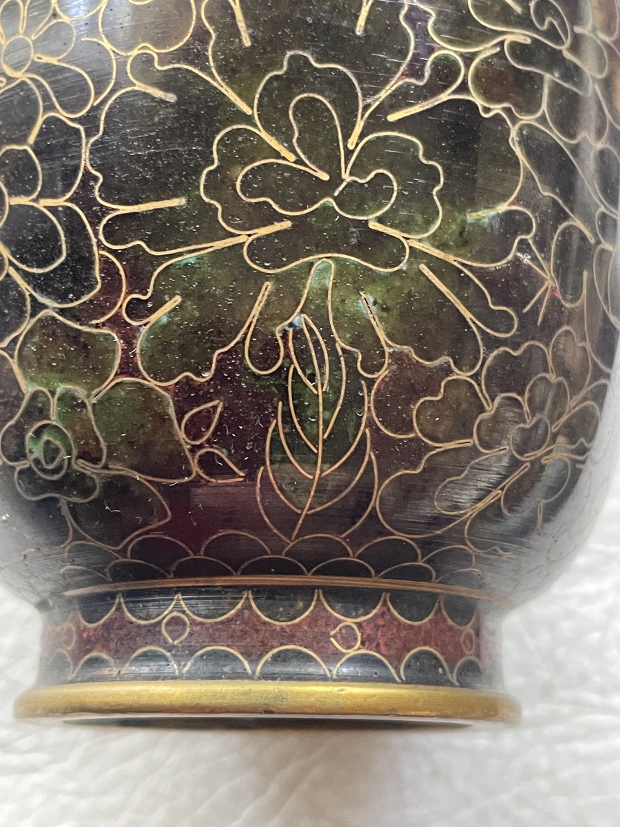 Paire de vases cloisonnés asiatiques -photo-2