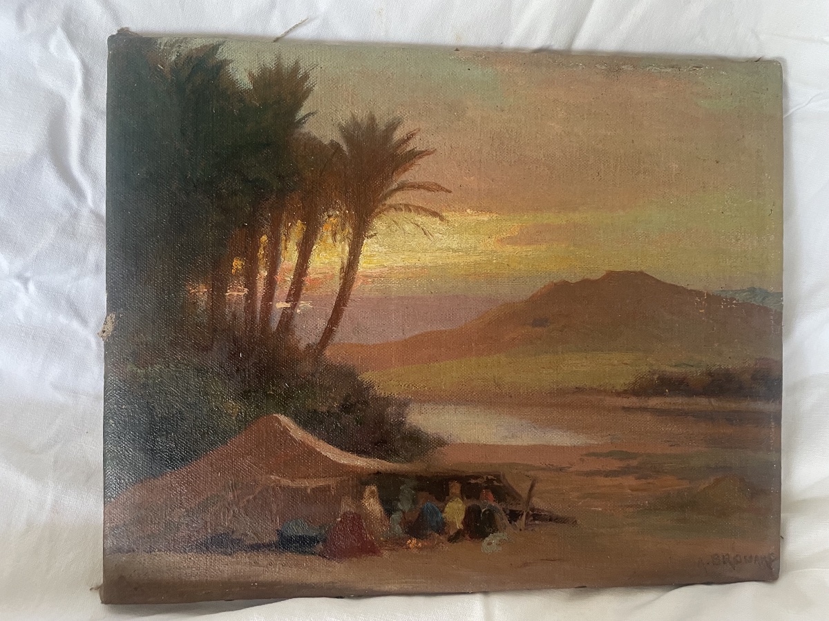 Bivouac au coucher de soleil de Brouard 