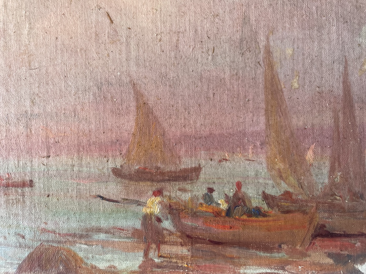 A. Brouard Returns From A Fishing Trip 