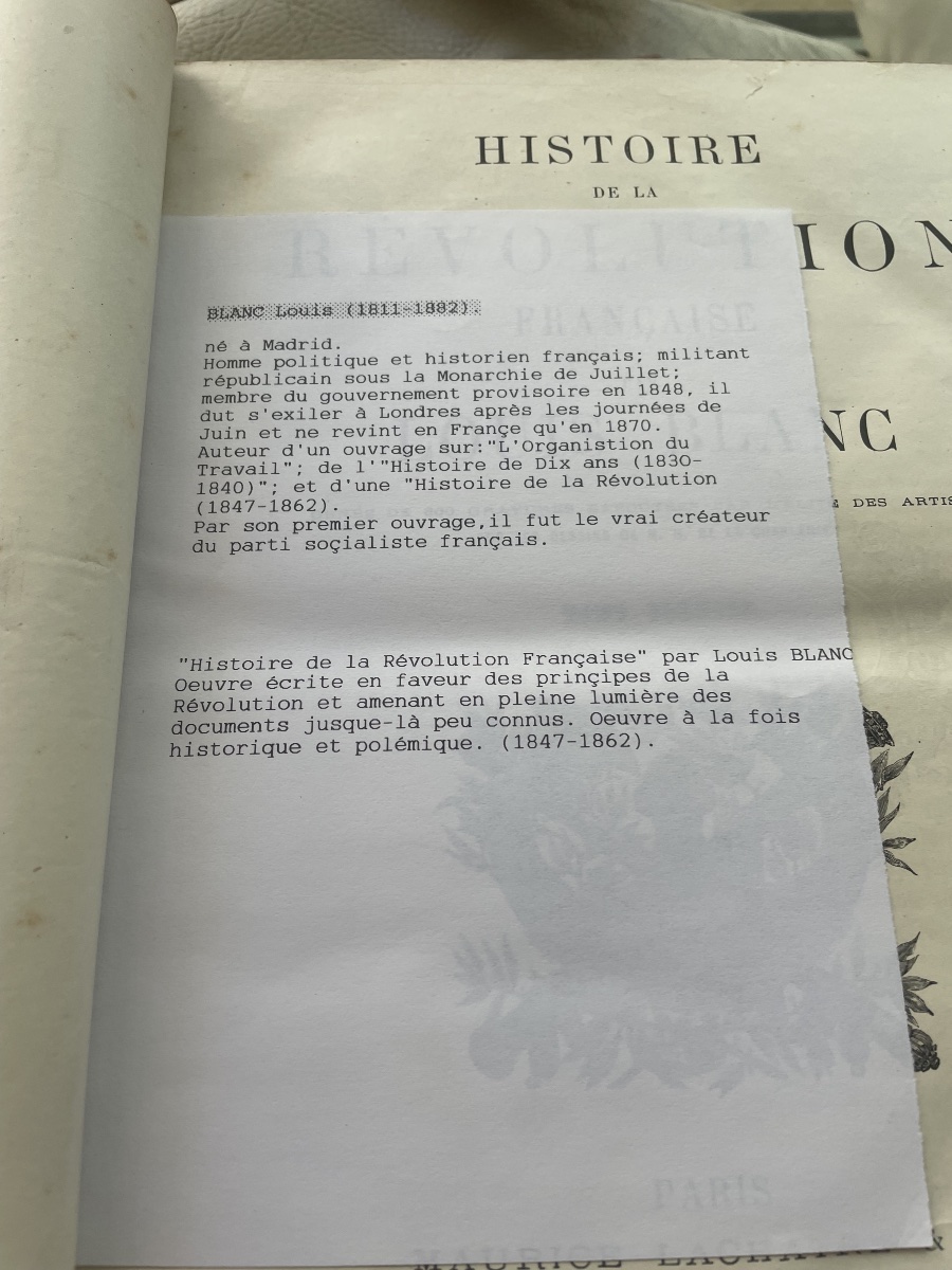 Livres de la révolution francaise de Louis Blanc -photo-3