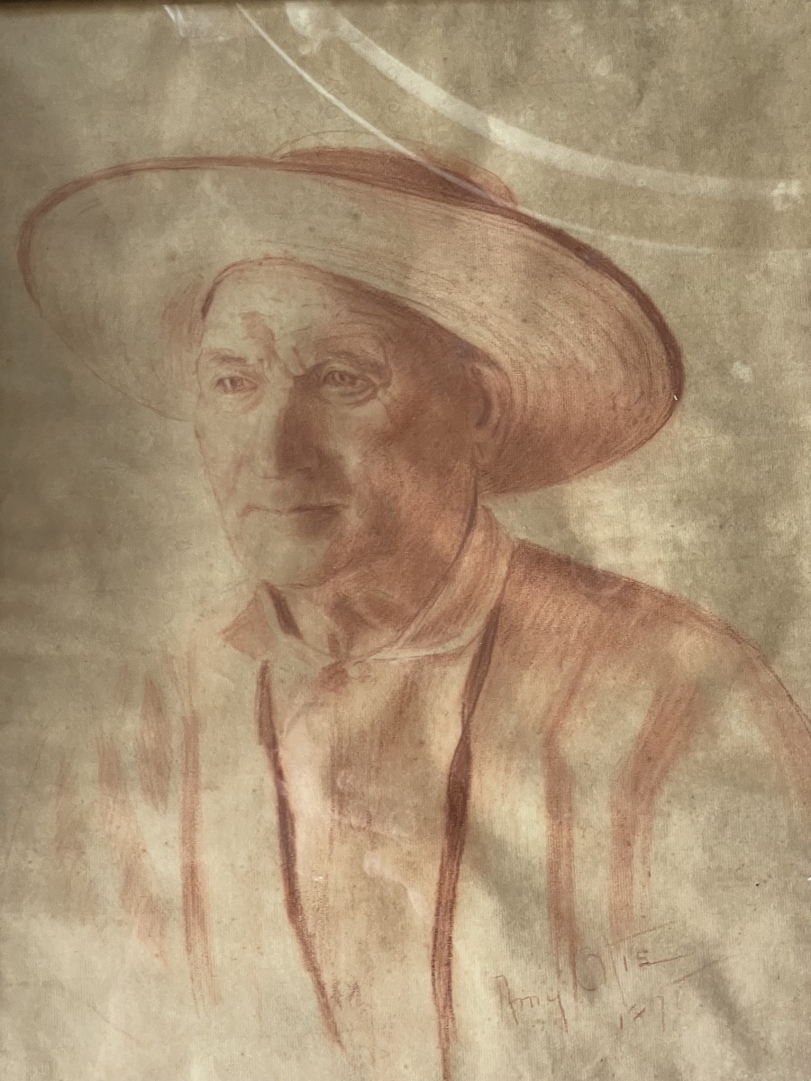 Red Chalk Drawing By Amy Otis -photo-3