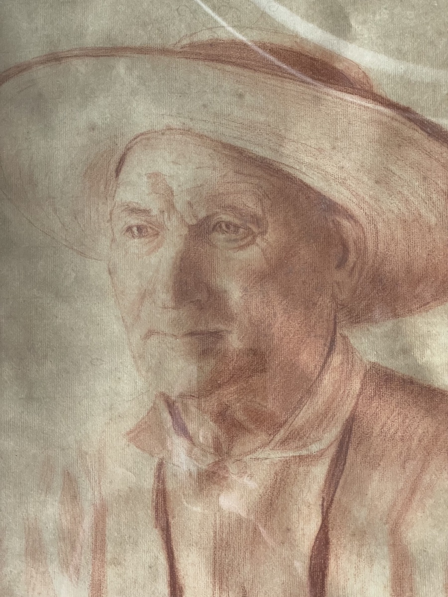 Red Chalk Drawing By Amy Otis -photo-4