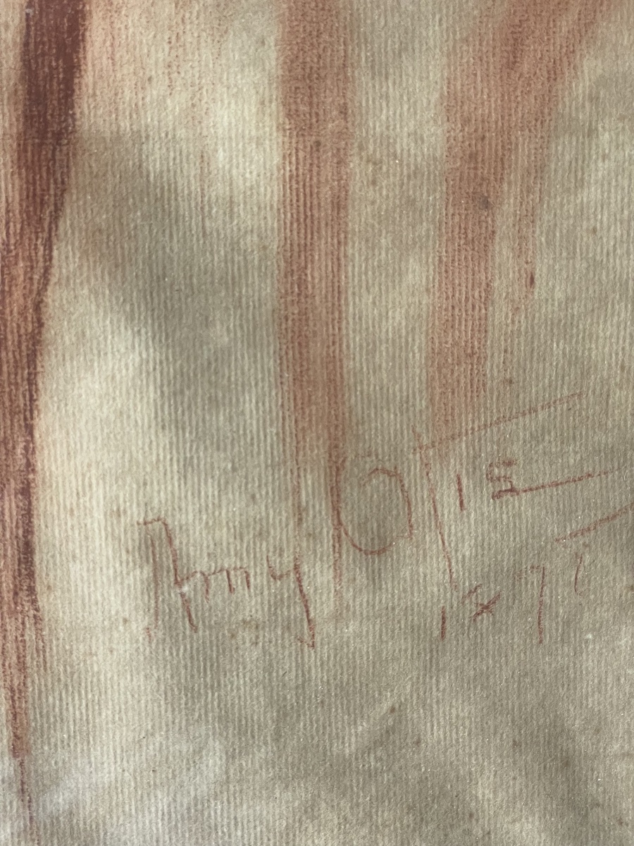 Red Chalk Drawing By Amy Otis -photo-6
