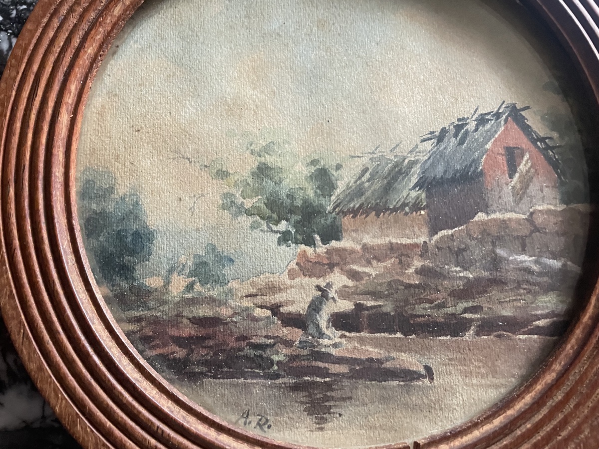 Pair Of Malagasy Watercolors 