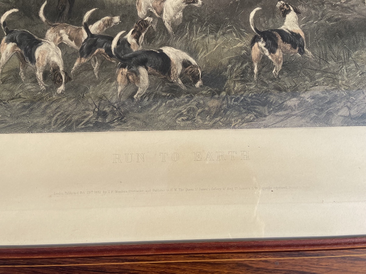 Grande gravure de chasse à courre -photo-3