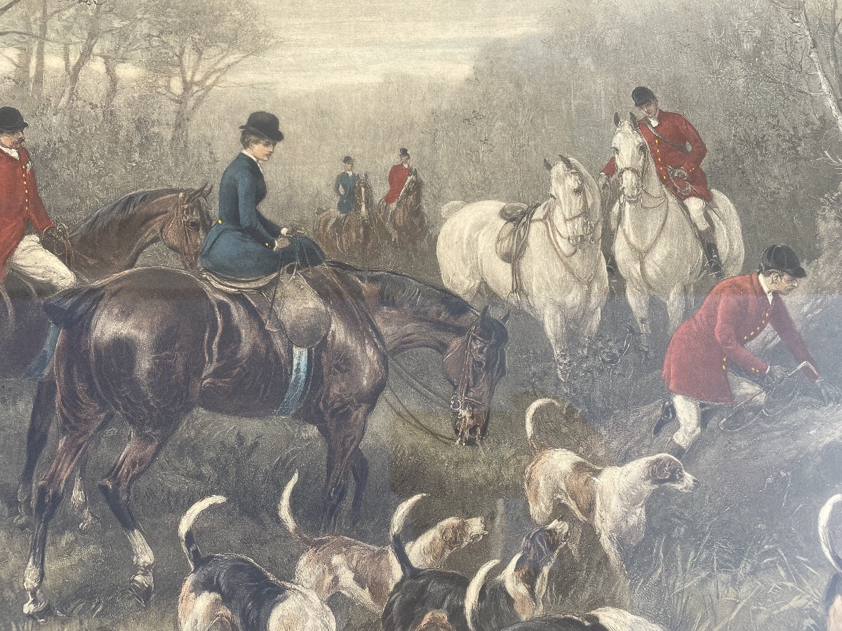 Grande gravure de chasse à courre -photo-4