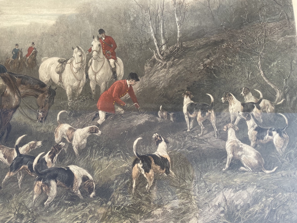 Grande gravure de chasse à courre -photo-5