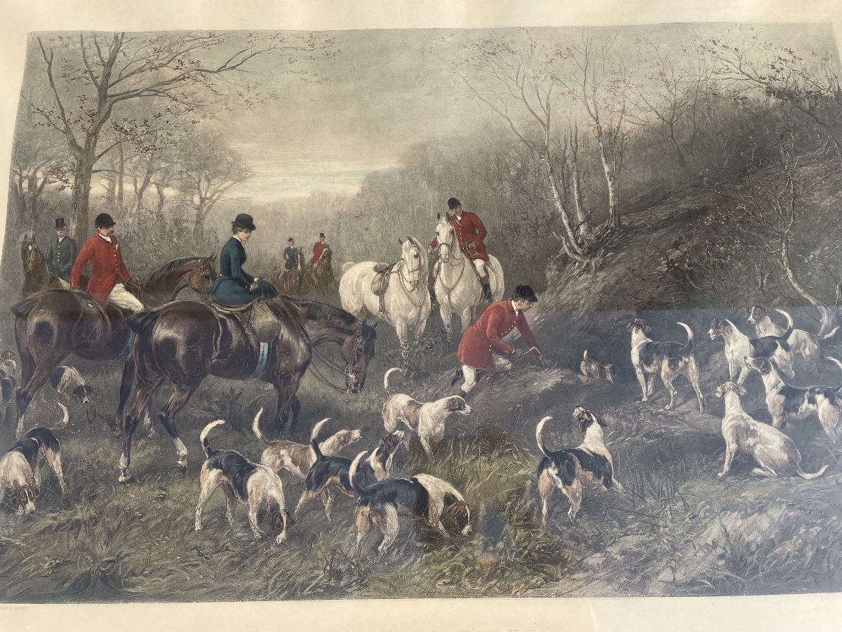 Grande gravure de chasse à courre -photo-6