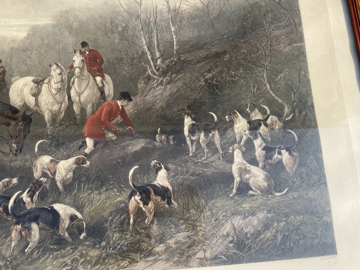 Grande gravure de chasse à courre -photo-8