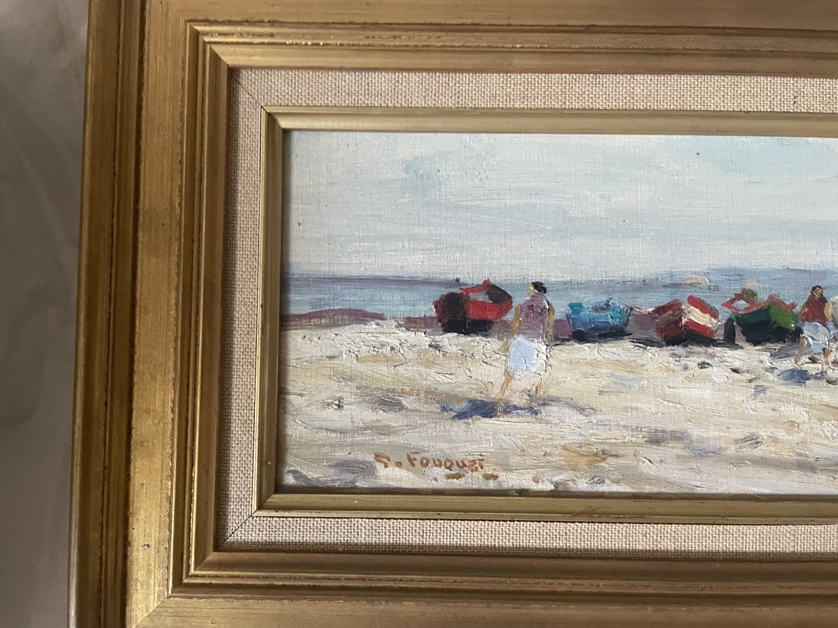Bord de plage et barques de pêche -photo-1