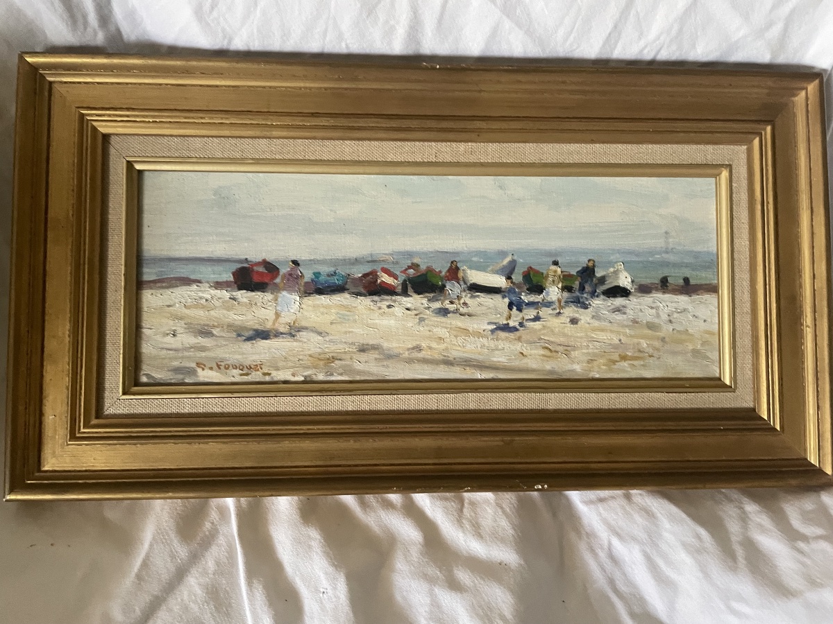 Bord de plage et barques de pêche 
