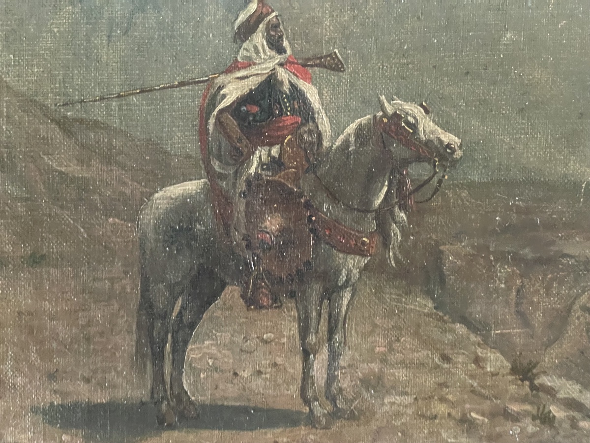 Guerrier orientaliste à cheval -photo-2