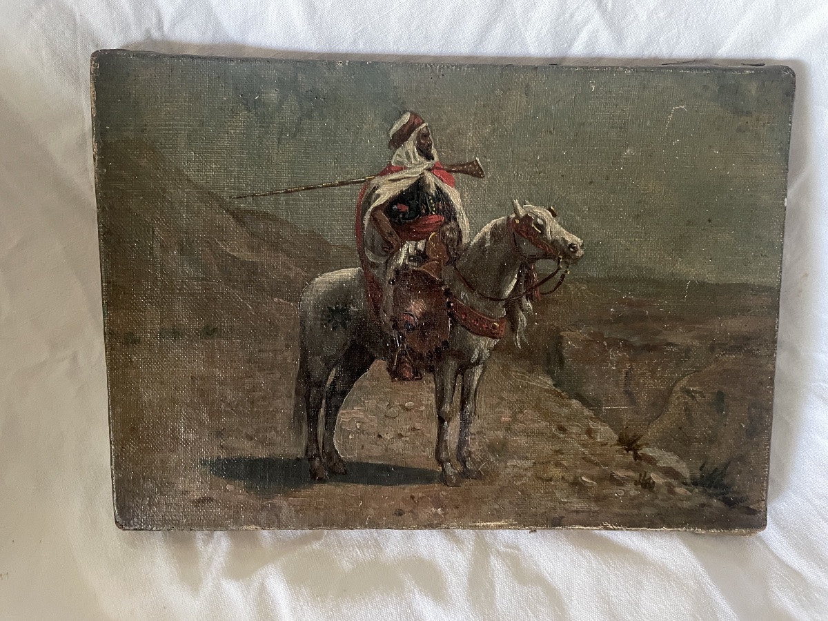 Guerrier orientaliste à cheval -photo-4