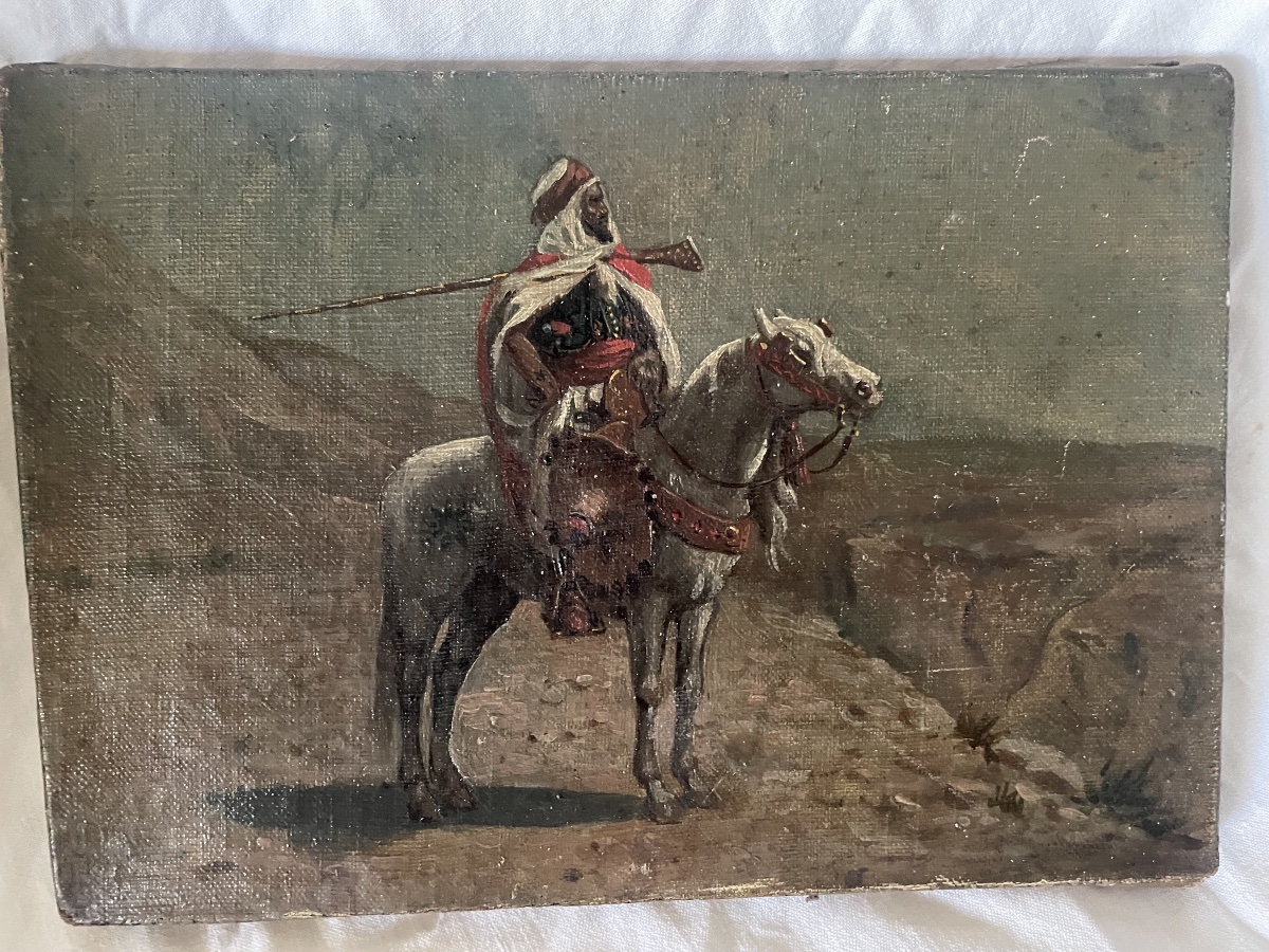 Guerrier orientaliste à cheval -photo-1