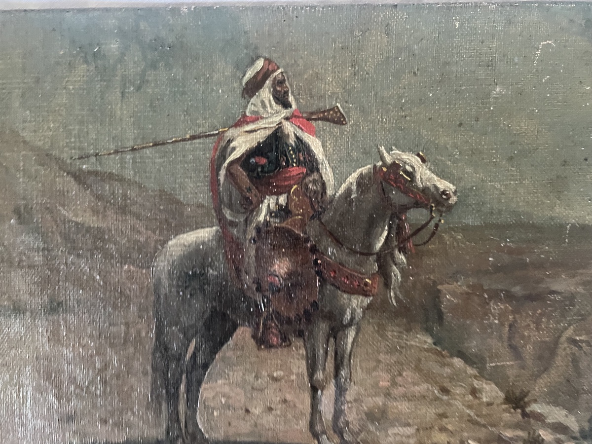 Guerrier orientaliste à cheval -photo-2