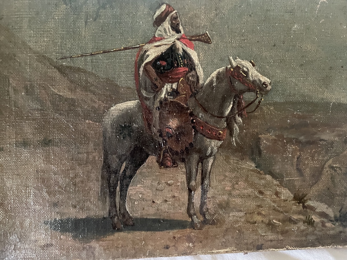 Guerrier orientaliste à cheval -photo-4