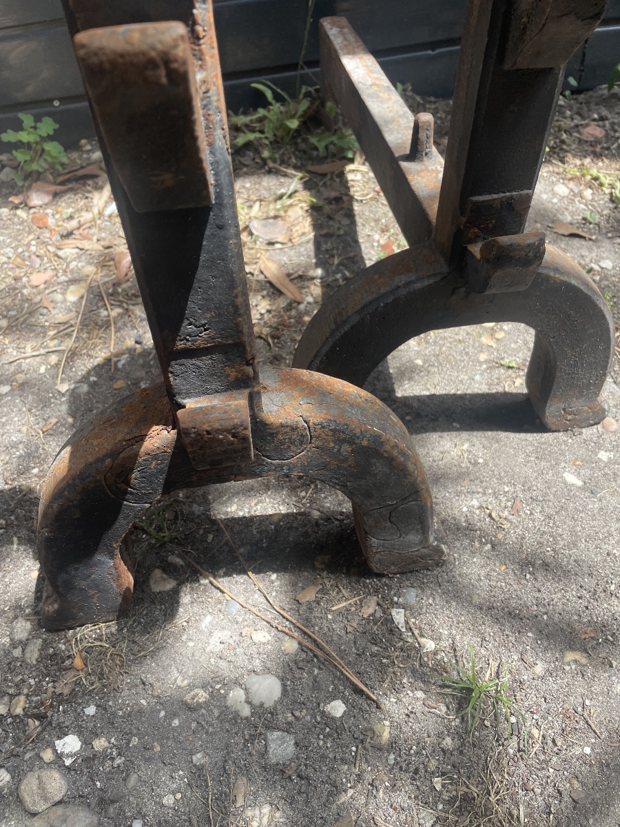 Pair Of Large Andirons From The Southwest -photo-3