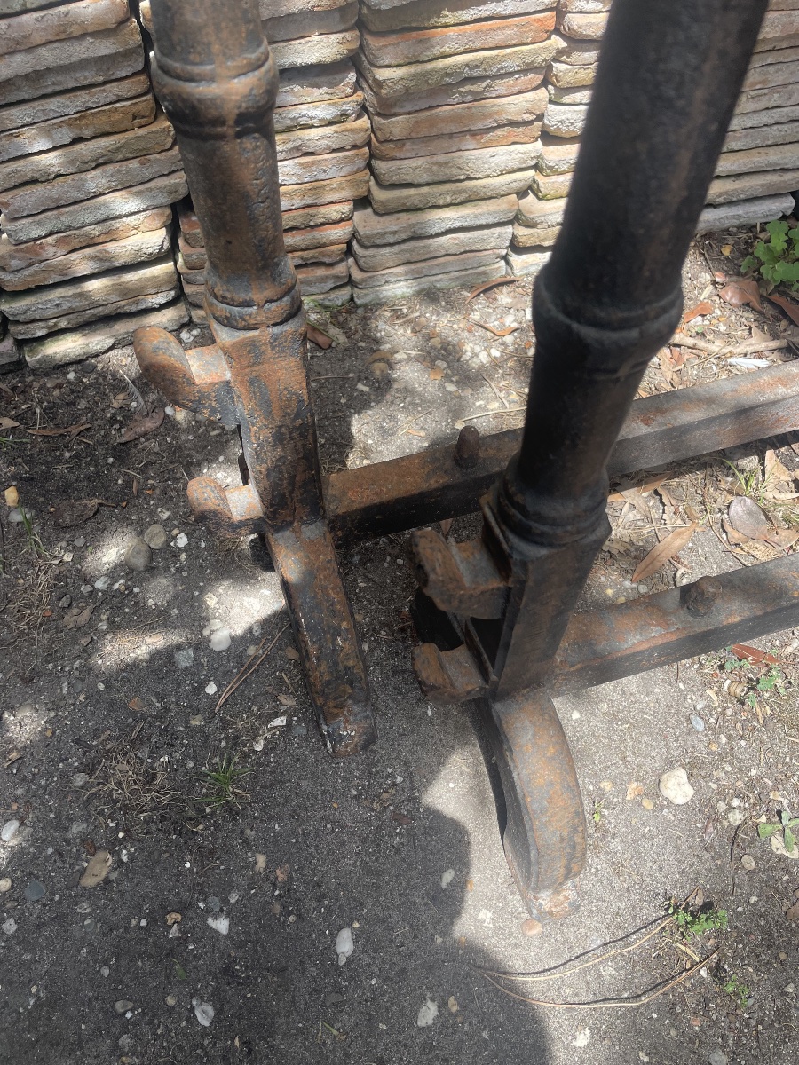 Pair Of Large Andirons From The Southwest -photo-3