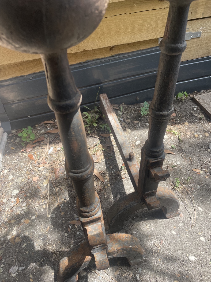 Pair Of Large Andirons From The Southwest -photo-4