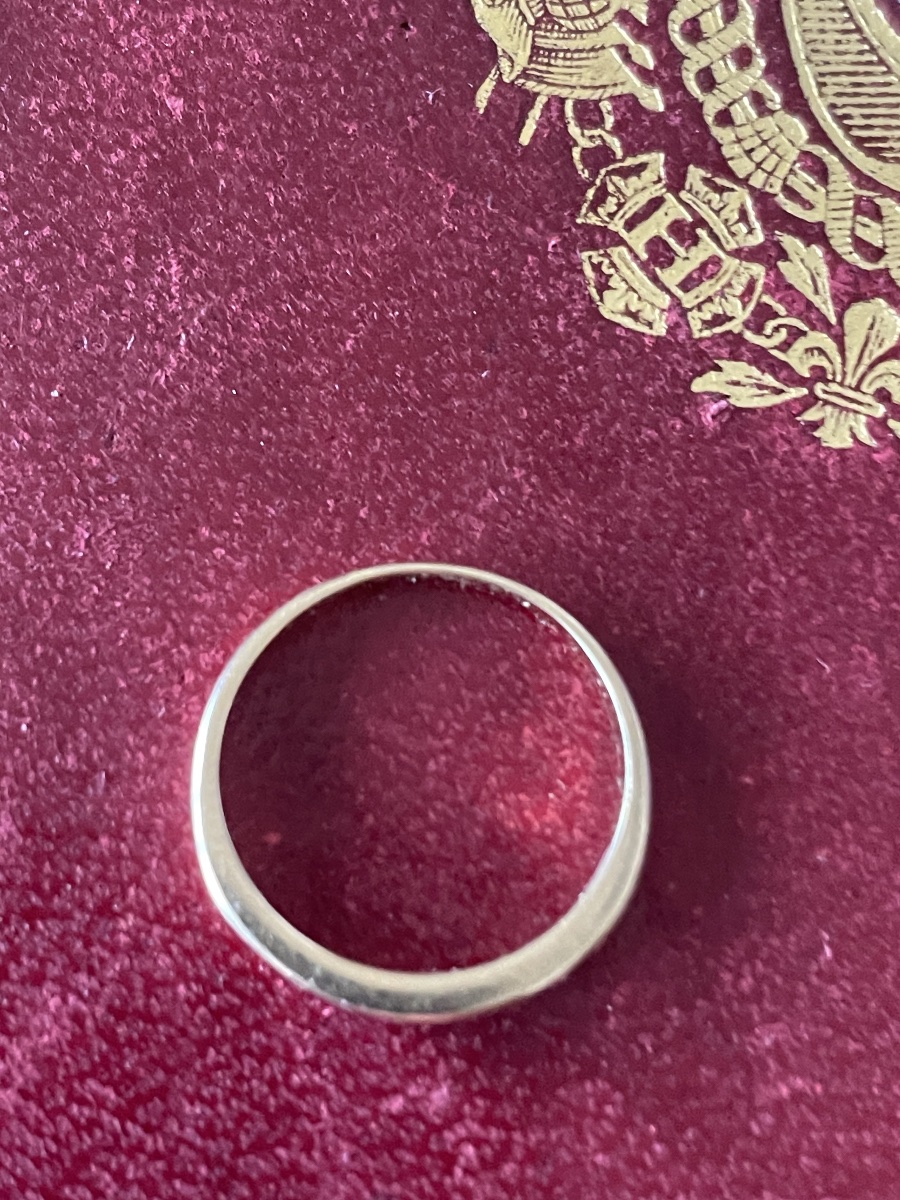 Bague demi alliance or et rubis -photo-4