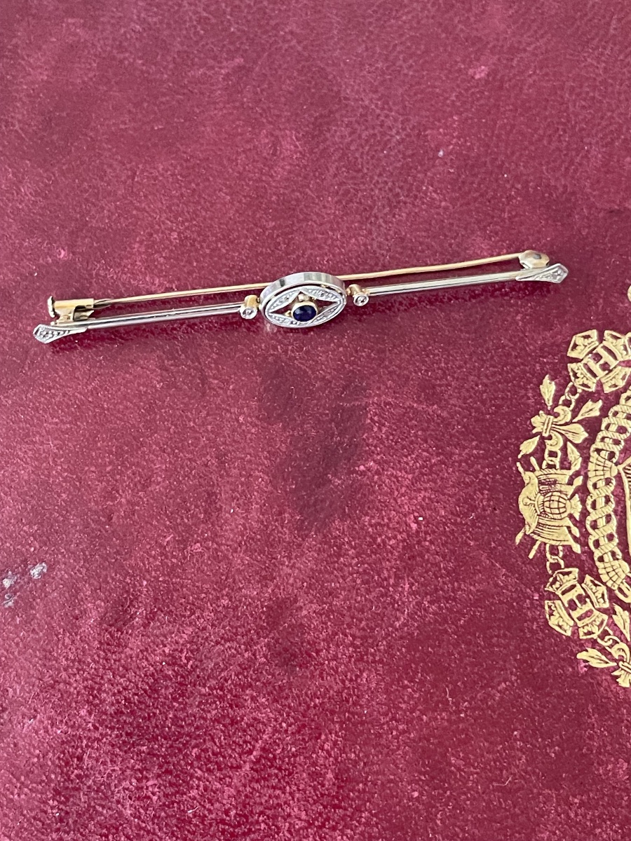 Gold And Sapphire Brooch -photo-1