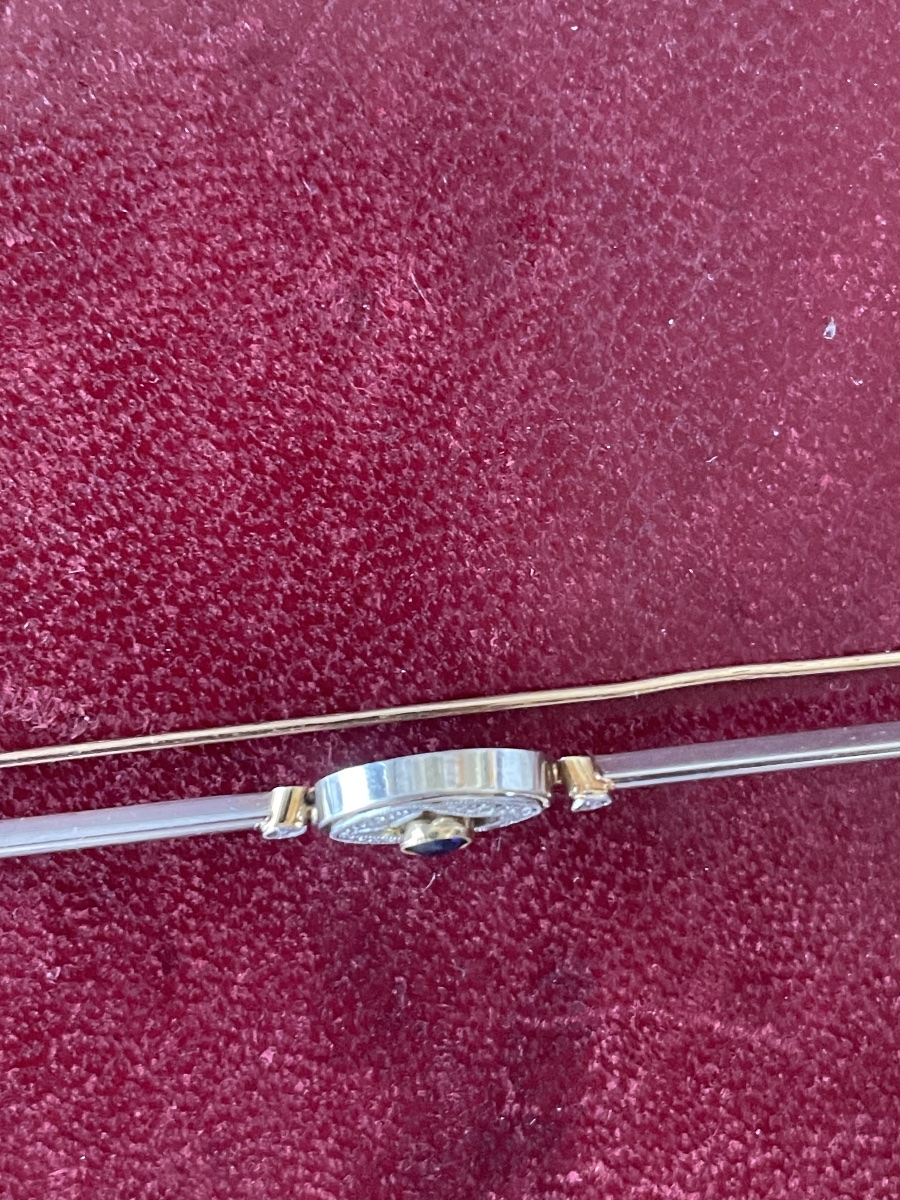 Gold And Sapphire Brooch -photo-4
