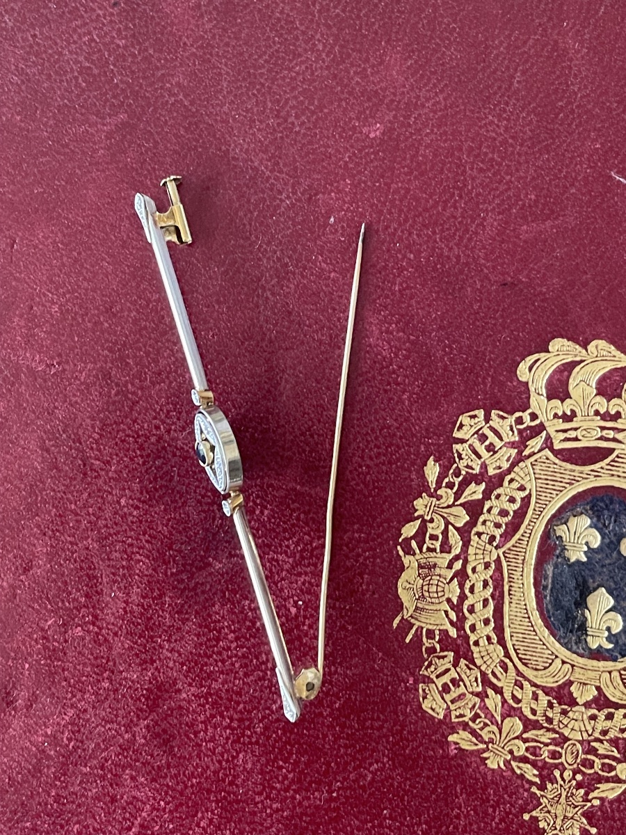 Gold And Sapphire Brooch -photo-7