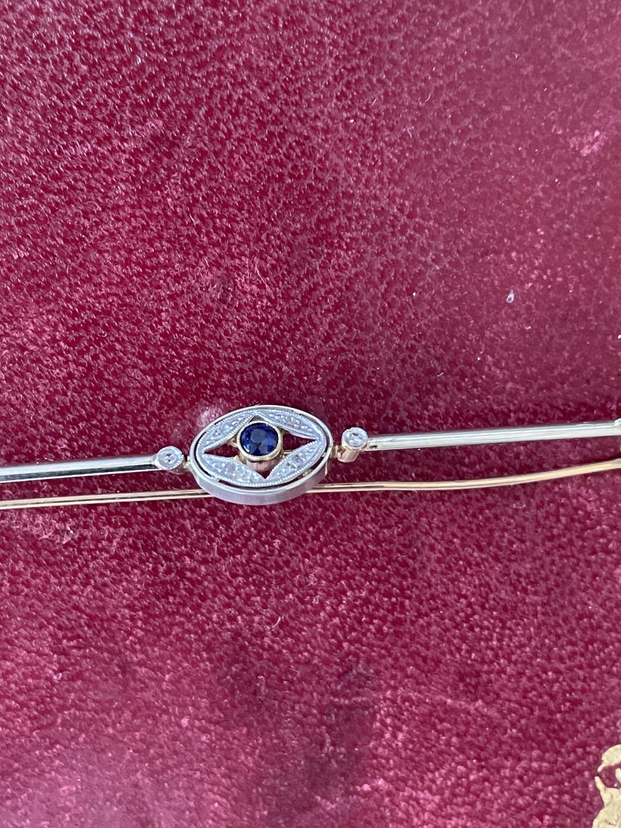 Gold And Sapphire Brooch -photo-8