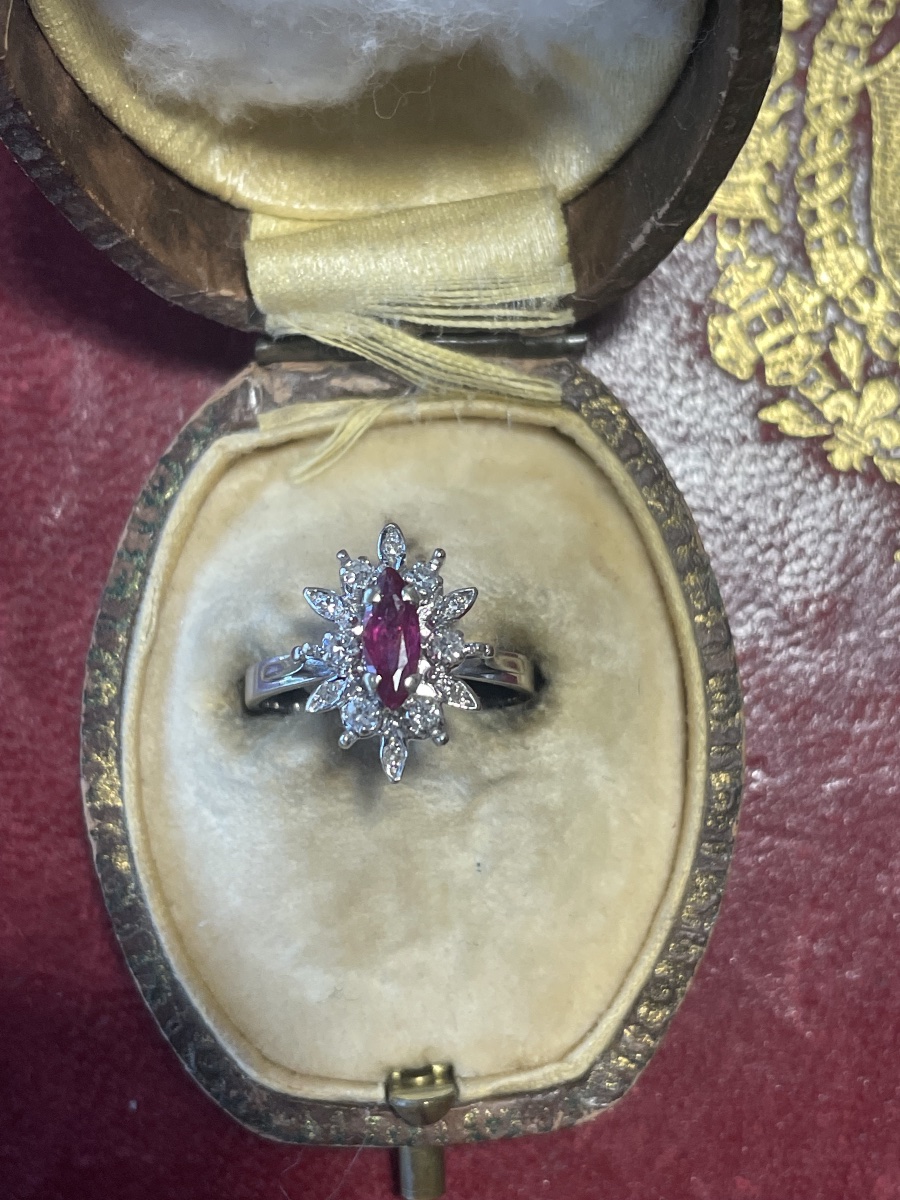 Bague or , rubis et diamants -photo-3