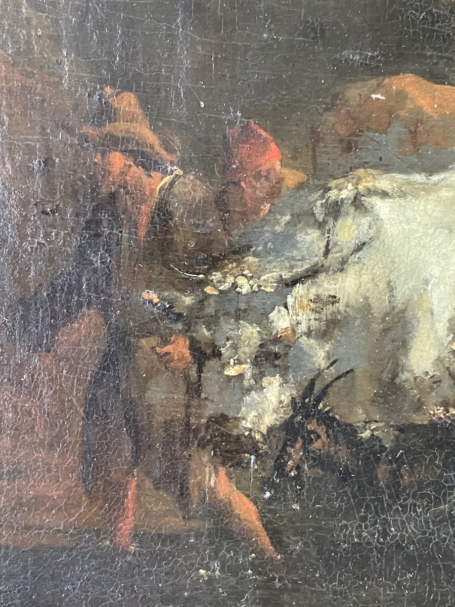 Bergers et troupeau de Nicolaes piertersz Berghem -photo-3