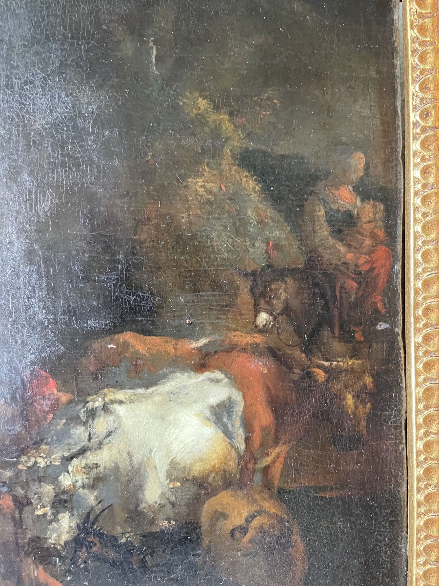 Bergers et troupeau de Nicolaes piertersz Berghem -photo-4