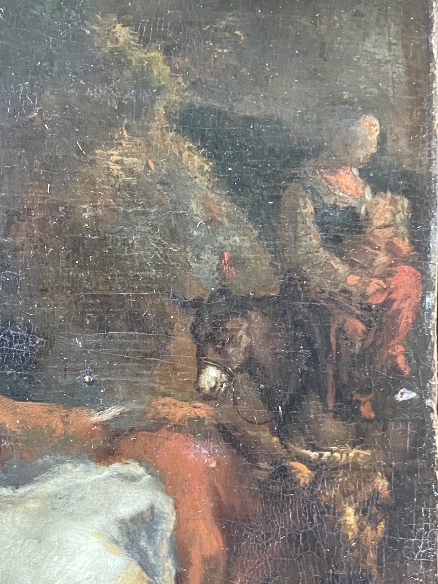 Bergers et troupeau de Nicolaes piertersz Berghem -photo-1