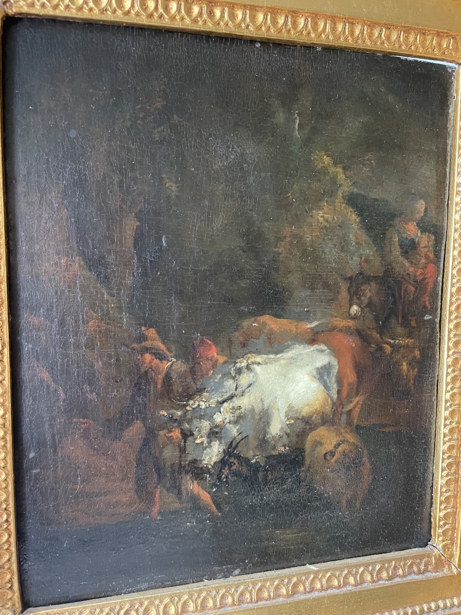 Bergers et troupeau de Nicolaes piertersz Berghem -photo-2