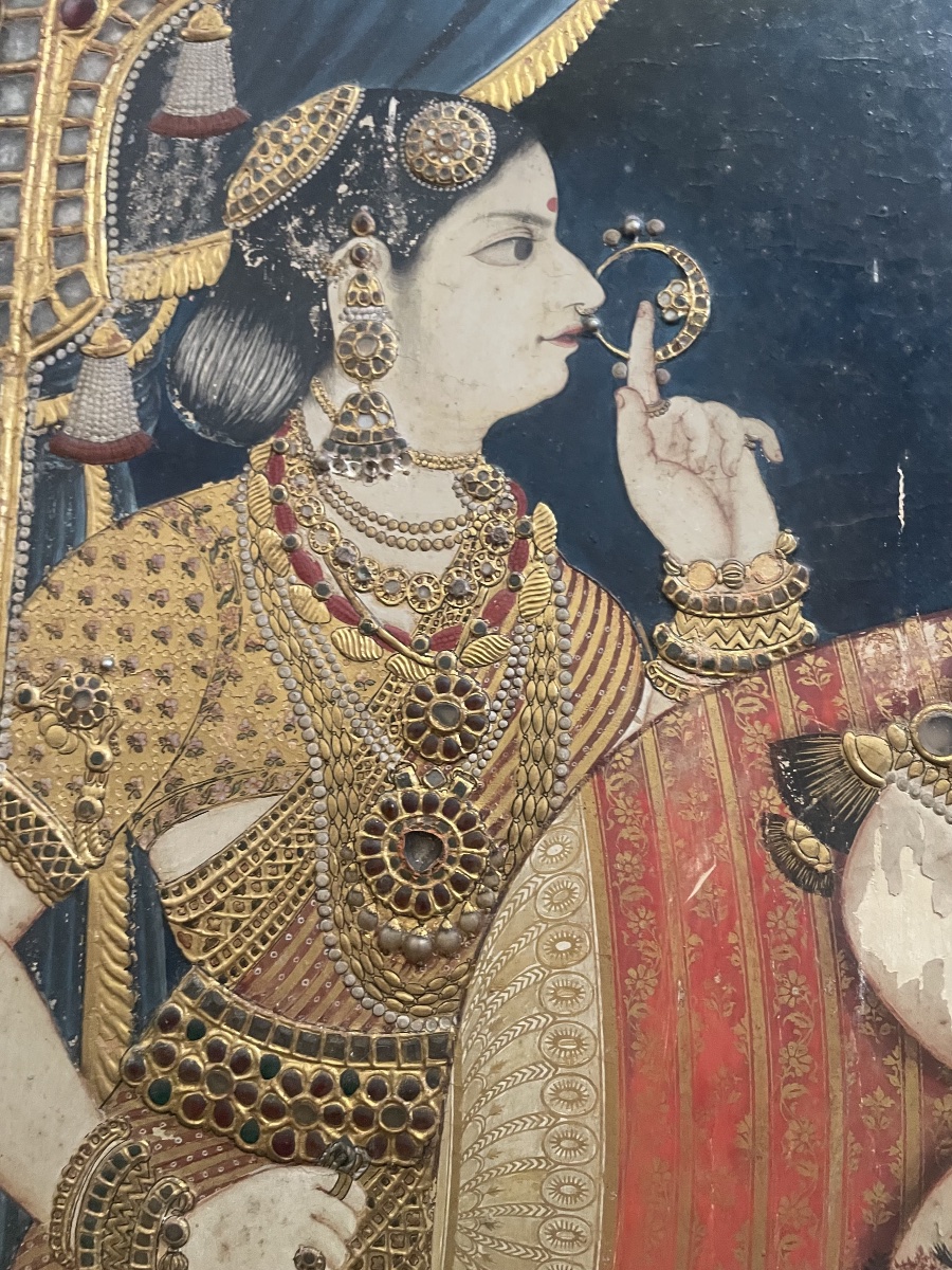Tableau indien Krishna et Rhada -photo-4