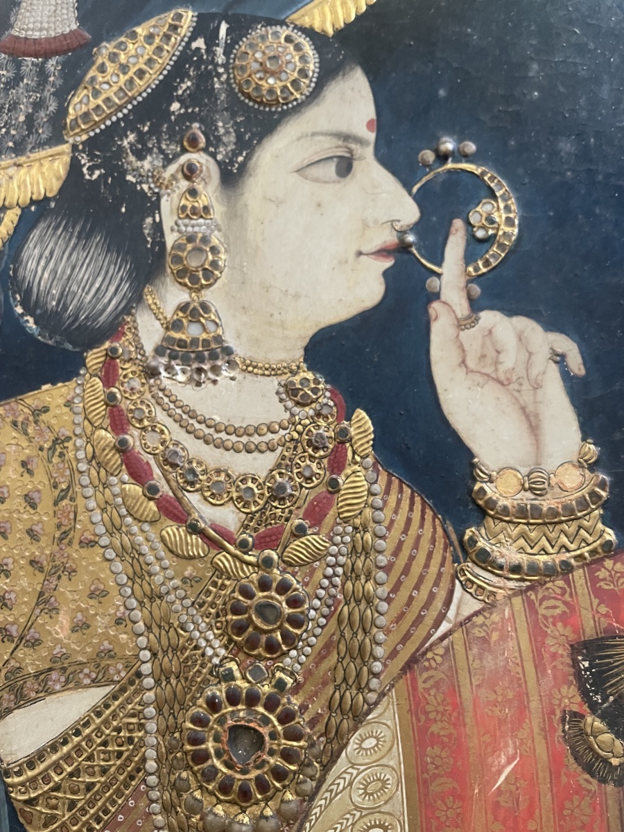 Tableau indien Krishna et Rhada -photo-1