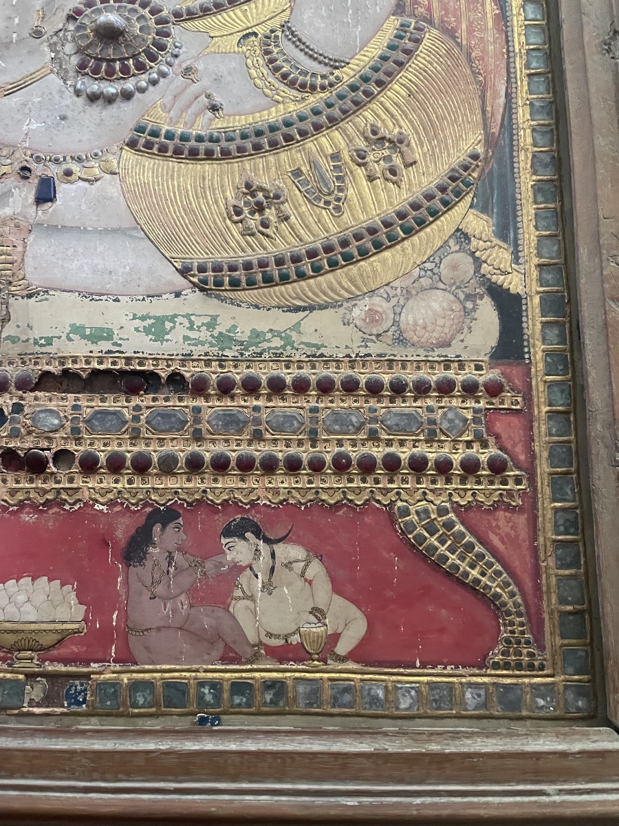 Tableau indien Krishna et Rhada -photo-2