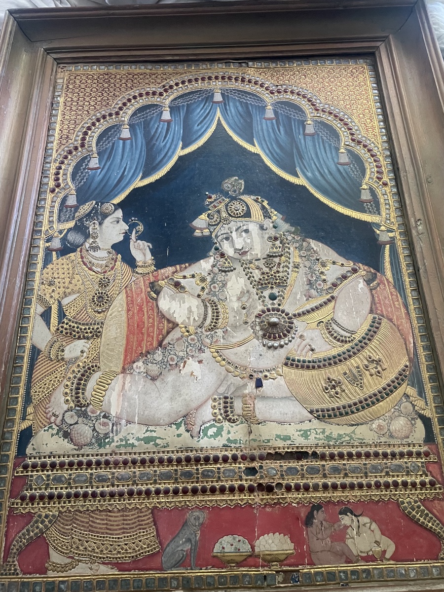 Tableau indien Krishna et Rhada -photo-4