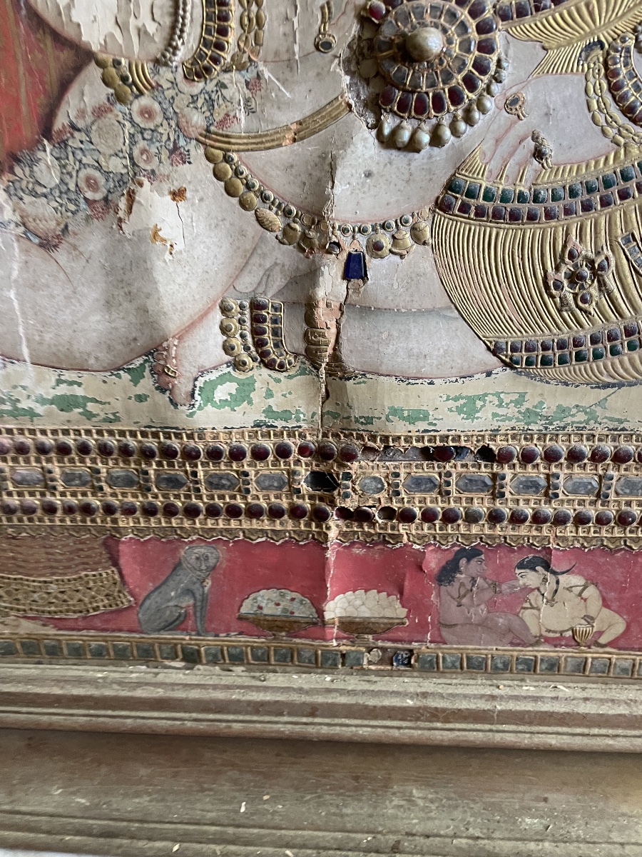 Tableau indien Krishna et Rhada -photo-6