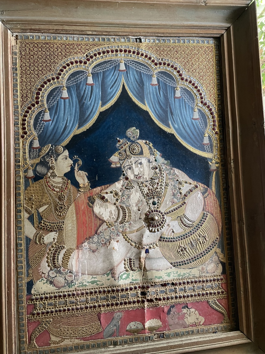 Tableau indien Krishna et Rhada -photo-8