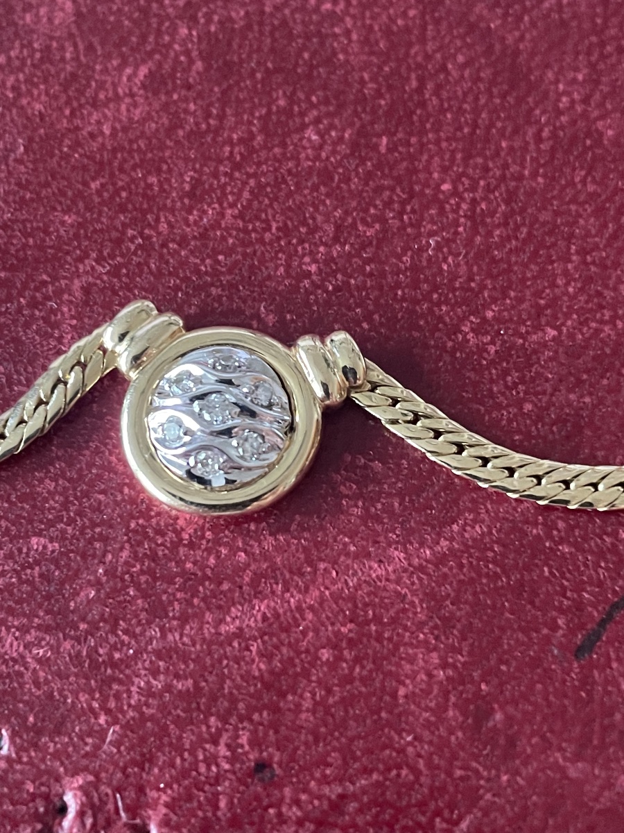 Collier or et diamants -photo-3