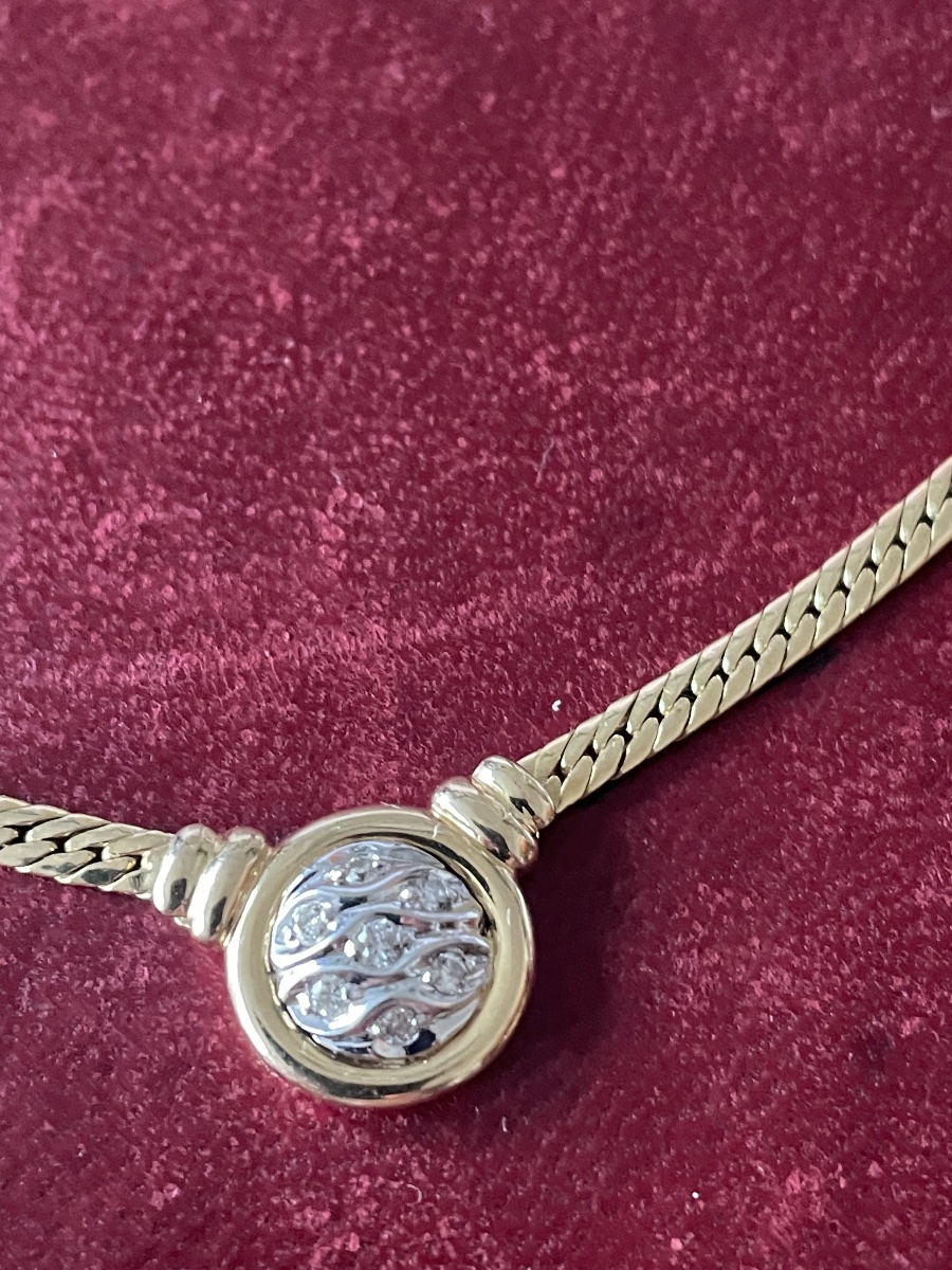Collier or et diamants -photo-3