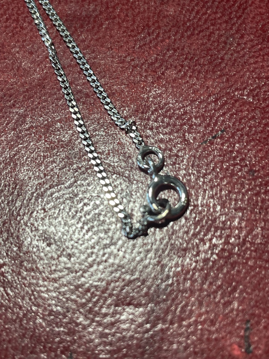 White Gold Necklace With A Tahitian Pearl -photo-3