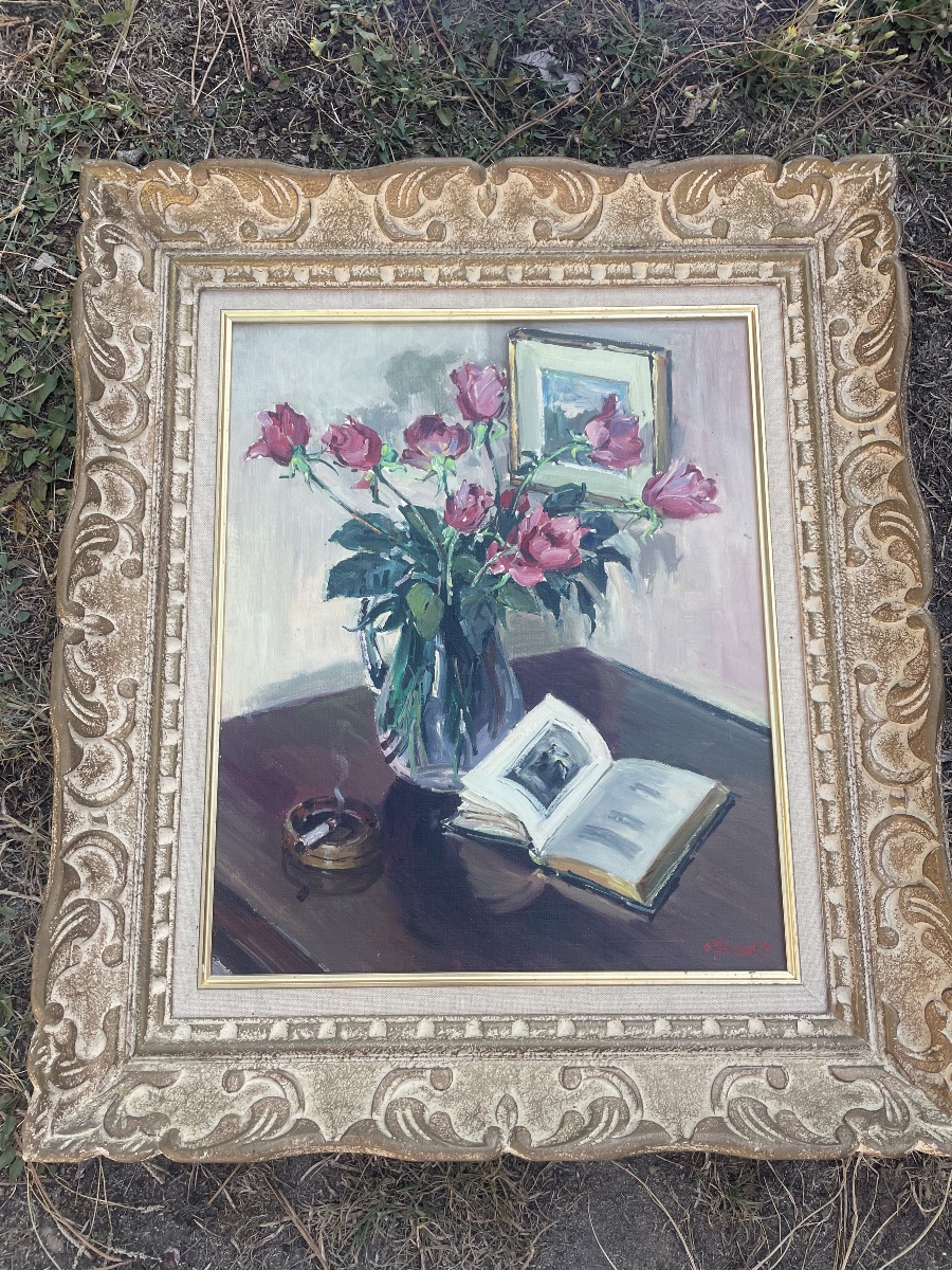 Bouquet Of Flowers And A Book 