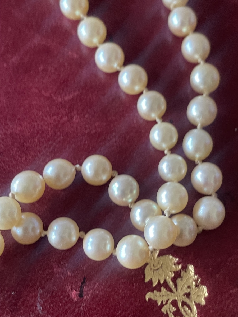 Collier de perles à deux rangs -photo-2